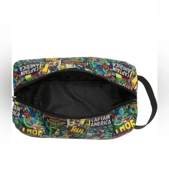 NWT Marvel Comics Avengers Zip Dopp Kit Makeup Toiletry Bag Travel Purse Unisex - Picture 4 of 6
